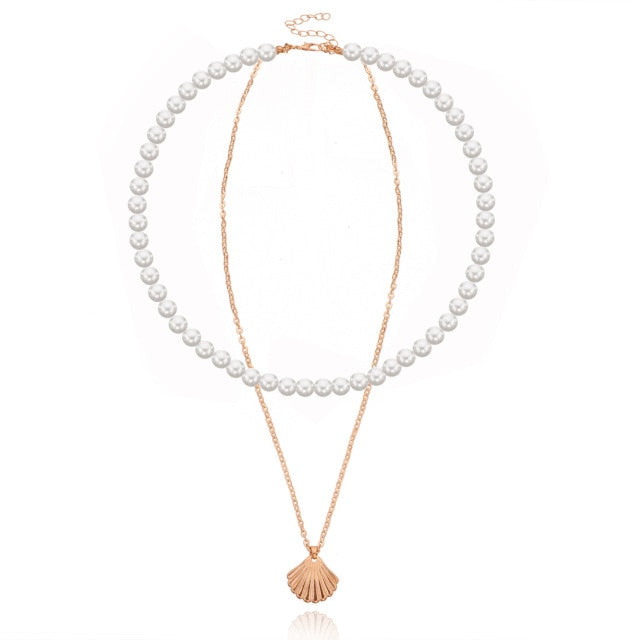 Antique Pearl Chain Necklace With Butterfly Pendant Charms Silvery Neck Jewelry For Women Party Gift Ideas daiiibabyyy