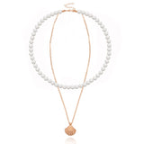 Antique Pearl Chain Necklace With Butterfly Pendant Charms Silvery Neck Jewelry For Women Party Gift Ideas daiiibabyyy
