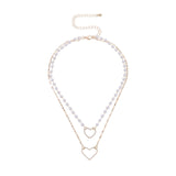 Antique Pearl Chain Necklace With Butterfly Pendant Charms Silvery Neck Jewelry For Women Party Gift Ideas daiiibabyyy