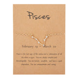 Cardboard Star Zodiac Sign 12 Constellation Bracelet Crystal Charm Gold Chain Bracelet for Women Girls Birthday Jewelry Gift daiiibabyyy