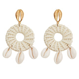 ZOSHI Sea Shell Earrings For Women Gold Color Trendy Metal Shell Cowrie Statement Dangle Earrings New Summer Beach Jewelry daiiibabyyy