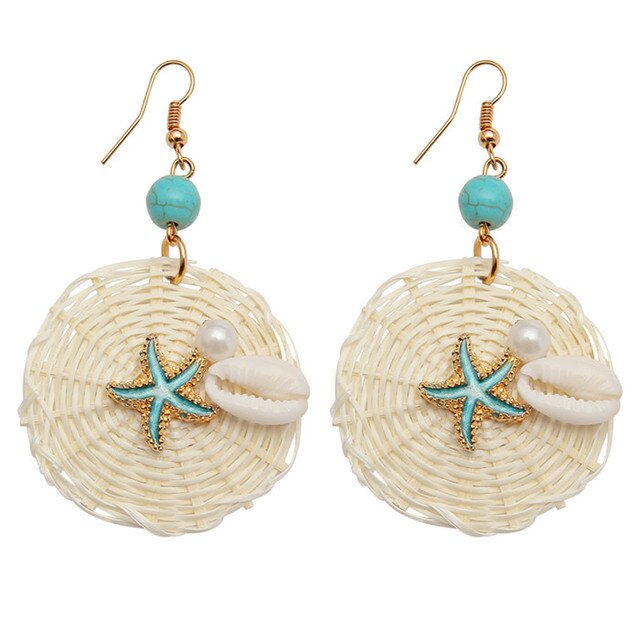 ZOSHI Sea Shell Earrings For Women Gold Color Trendy Metal Shell Cowrie Statement Dangle Earrings New Summer Beach Jewelry daiiibabyyy