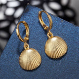 ZOSHI Sea Shell Earrings For Women Gold Color Trendy Metal Shell Cowrie Statement Dangle Earrings New Summer Beach Jewelry daiiibabyyy