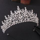 A158 New Golden Bride Crown Princess Headwear Birthday Rhinestone Headband Wedding Hair Jewelry Bridal Tiaras Vintage Headpieces daiiibabyyy