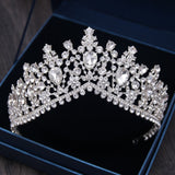 A158 New Golden Bride Crown Princess Headwear Birthday Rhinestone Headband Wedding Hair Jewelry Bridal Tiaras Vintage Headpieces daiiibabyyy