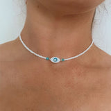 Beaded Chokers,Danity Choker, Trendy Jewelry, Beach Vibe, Choker, Bohemian Jewelry, Evil Eye Protection, daiiibabyyy