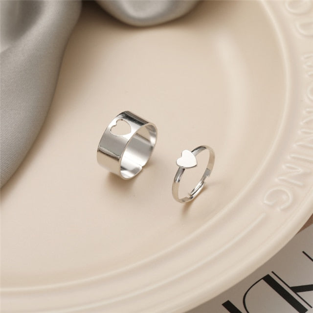 Bohemian 3pcs/set White Enamel Round Metal Ring Sets Geometric Twist Open Adjustable Rings Sets for Women Girl Jewelry Gifts daiiibabyyy