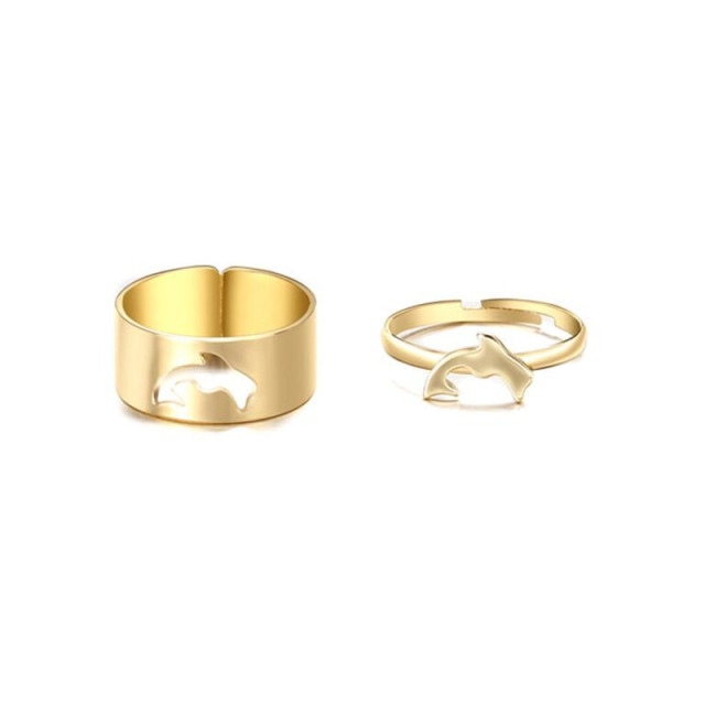 Bohemian 3pcs/set White Enamel Round Metal Ring Sets Geometric Twist Open Adjustable Rings Sets for Women Girl Jewelry Gifts daiiibabyyy