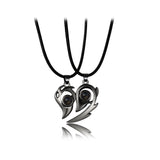 2Pcs Minimalist Lovers Matching Friendship Spaceman Astronaut Pendant Magnetic Distance Couple Necklace Jewelry Anniversary Gift daiiibabyyy