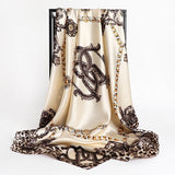 90x90cm luxury brand silk square scarf for women hair tie band bandana pashmina female foulard muslim hijab stores 2021 NEW daiiibabyyy