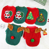 Autumn and Winter Pet Dog Christmas Clothes Winter Pet Small Dog Fleece Coats Puppy Cat Sweaters Shirts Dog Cotton Jacket daiiibabyyy
