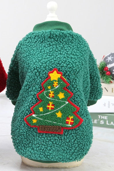 Autumn and Winter Pet Dog Christmas Clothes Winter Pet Small Dog Fleece Coats Puppy Cat Sweaters Shirts Dog Cotton Jacket daiiibabyyy