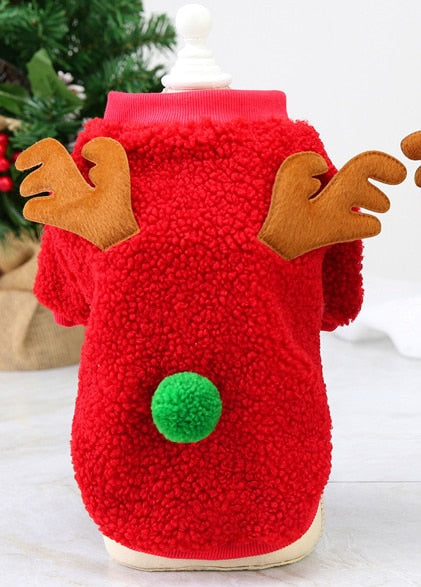 Autumn and Winter Pet Dog Christmas Clothes Winter Pet Small Dog Fleece Coats Puppy Cat Sweaters Shirts Dog Cotton Jacket daiiibabyyy