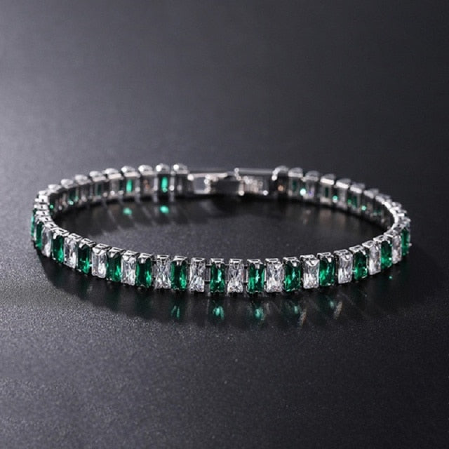 4mm Cubic Zirconia Tennis Bracelet Iced Out Chain Bracelets For Women Men Gold Silver Color Men Bracelet CZ Chain Homme Jewelry daiiibabyyy