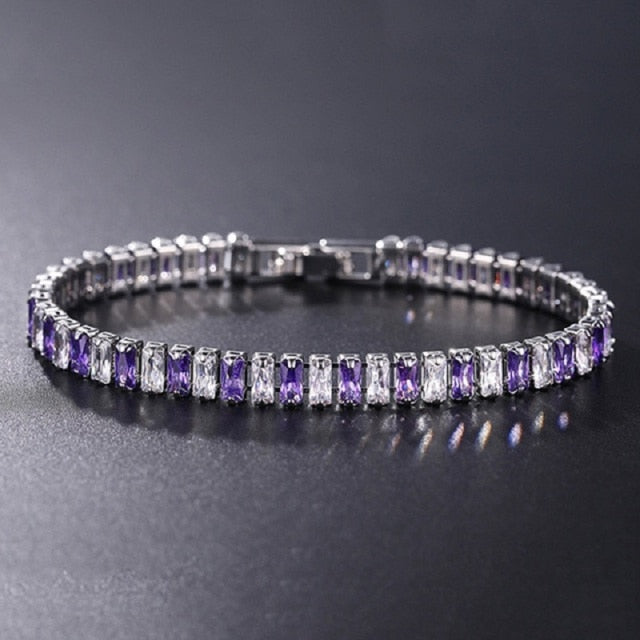 4mm Cubic Zirconia Tennis Bracelet Iced Out Chain Bracelets For Women Men Gold Silver Color Men Bracelet CZ Chain Homme Jewelry daiiibabyyy