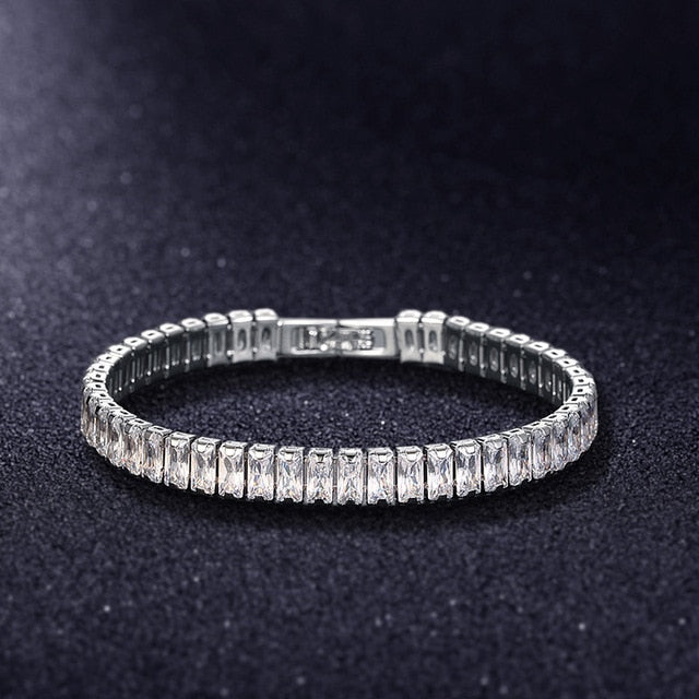 4mm Cubic Zirconia Tennis Bracelet Iced Out Chain Bracelets For Women Men Gold Silver Color Men Bracelet CZ Chain Homme Jewelry daiiibabyyy