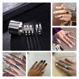 3 Pcs Punk Gold Rings Female Anillos Stack Plain Band Midi Mid Finger Knuckle Rings Set for Women Anel Rock Jewelry daiiibabyyy