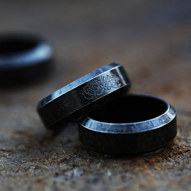 Beier Stainless steel Odin Norse Viking Amulet Rune MEN Ring fashion  words Retro Jewelry  LR-R133 daiiibabyyy