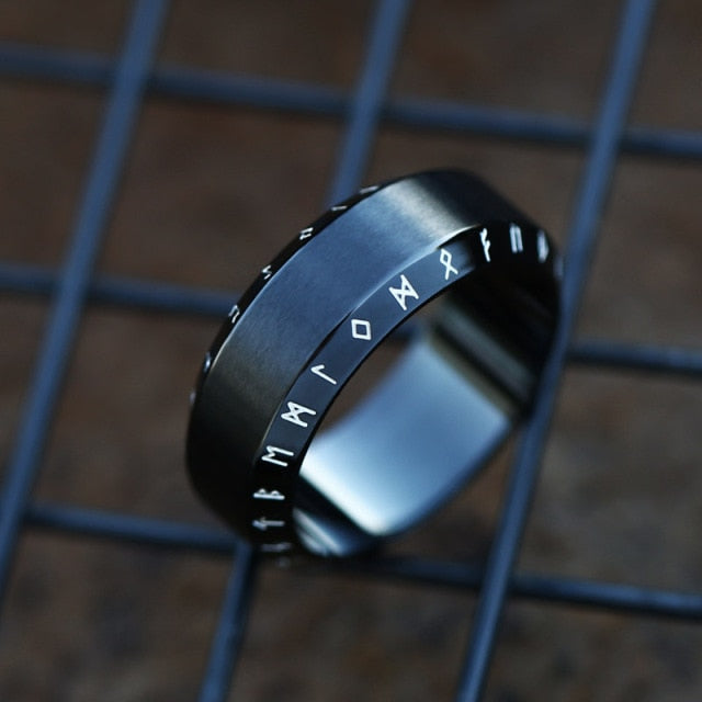 Beier Stainless steel Odin Norse Viking Amulet Rune MEN Ring fashion  words Retro Jewelry  LR-R133 daiiibabyyy