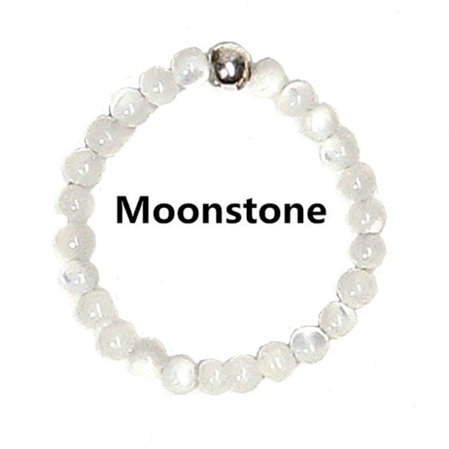 Bohemian Handmade Natural Stone Freshwater Pearl Rings Women with Stainless Steel Bead Stretch Rope Wedding Ring Adjustable daiiibabyyy