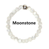Bohemian Handmade Natural Stone Freshwater Pearl Rings Women with Stainless Steel Bead Stretch Rope Wedding Ring Adjustable daiiibabyyy
