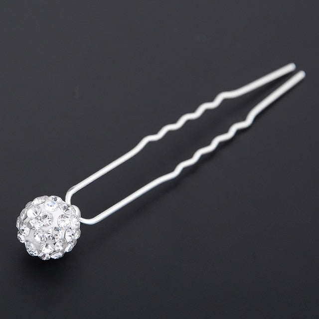 20pc Wedding Bridal Pearl Rose Flower Hair Pins Clips Crystal Rhinestone Hairpins Bridesmaid Hair Accessories daiiibabyyy