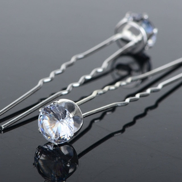 20pc Wedding Bridal Pearl Rose Flower Hair Pins Clips Crystal Rhinestone Hairpins Bridesmaid Hair Accessories daiiibabyyy
