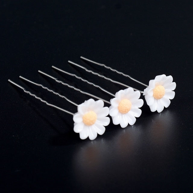 20pc Wedding Bridal Pearl Rose Flower Hair Pins Clips Crystal Rhinestone Hairpins Bridesmaid Hair Accessories daiiibabyyy