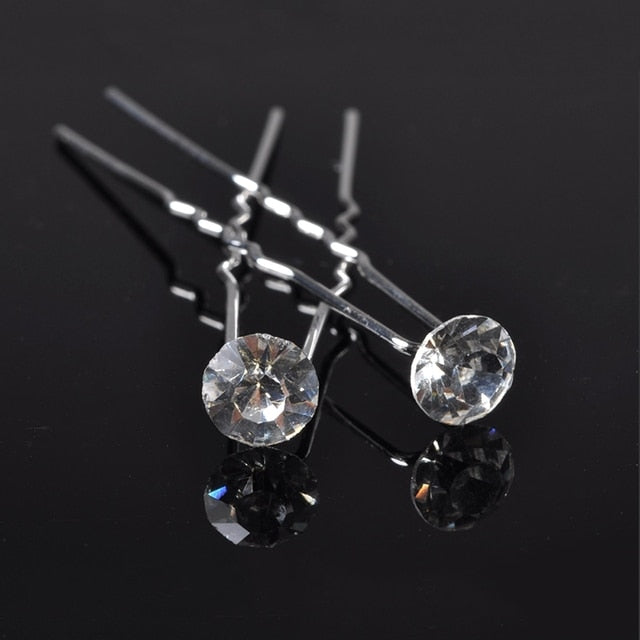 20pc Wedding Bridal Pearl Rose Flower Hair Pins Clips Crystal Rhinestone Hairpins Bridesmaid Hair Accessories daiiibabyyy