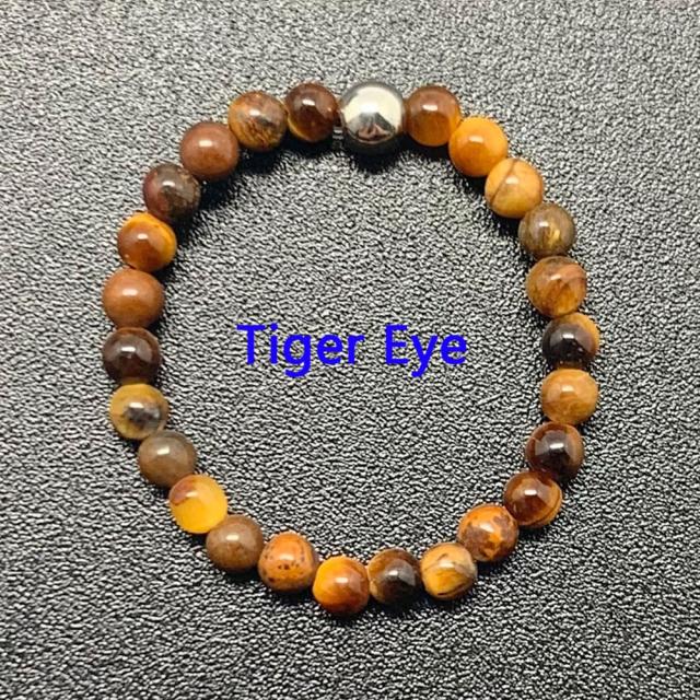 Bohemian Handmade Natural Stone Rings Women with Stainless Steel Bead Multi Color Stretch Rope Party Gifts Ring Adjustable daiiibabyyy