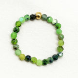 Bohemian Handmade Natural Stone Rings Women with Stainless Steel Bead Multi Color Stretch Rope Wedding Promise Ring Adjustable daiiibabyyy