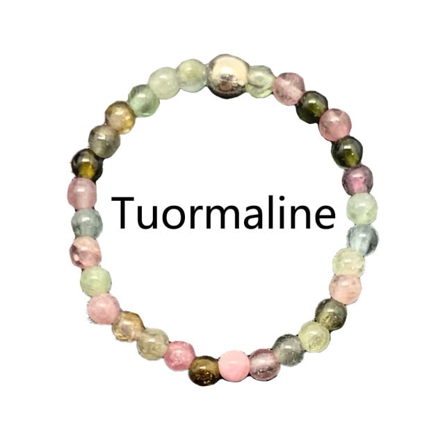 Bohemian Handmade Natural Stone Rings Women with Stainless Steel Bead Multi Color Stretch Rope Wedding Promise Ring Adjustable daiiibabyyy