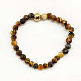 Bohemian Handmade Natural Stone Rings Women with Stainless Steel Bead Multi Color Stretch Rope Wedding Promise Ring Adjustable daiiibabyyy