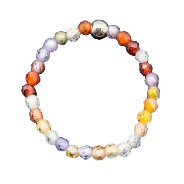 Bohemian Handmade Natural Stone Rings Women with Stainless Steel Bead Multi Color Stretch Rope Wedding Promise Ring Adjustable daiiibabyyy