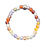Bohemian Handmade Natural Stone Rings Women with Stainless Steel Bead Multi Color Stretch Rope Wedding Promise Ring Adjustable daiiibabyyy