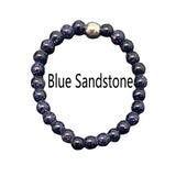 Bohemian Handmade Natural Stone Rings Women with Stainless Steel Bead Multi Color Stretch Rope Wedding Promise Ring Adjustable daiiibabyyy