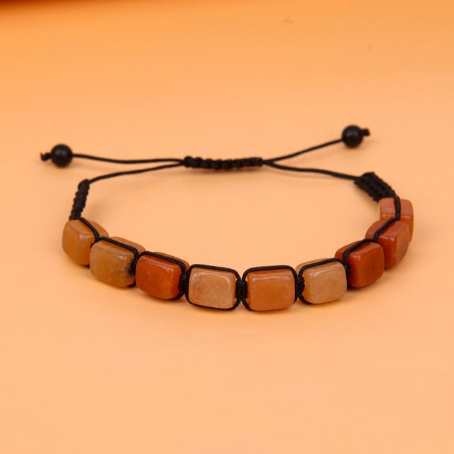 7 Chakra Natural Stone Handmade Braided Lava Bracelets Men Women Adjustable Energy Colorful Reiki Healing Beaded Bracelet daiiibabyyy