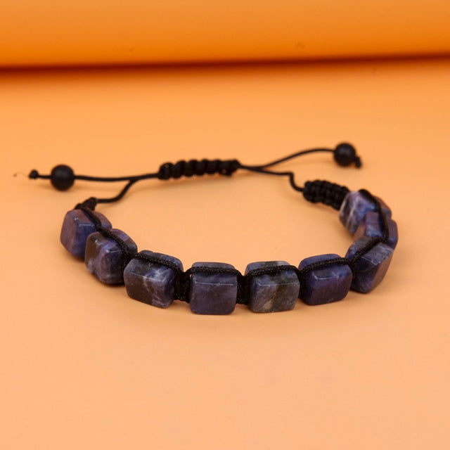 7 Chakra Natural Stone Handmade Braided Lava Bracelets Men Women Adjustable Energy Colorful Reiki Healing Beaded Bracelet daiiibabyyy