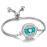 Aromatherapy Bracelet Diffuser Jewelry Christmas Adjustable Chain Tree of life Flower Aroma Braceles Perfume Locket Bracelet daiiibabyyy