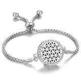 Aromatherapy Bracelet Diffuser Jewelry Christmas Adjustable Chain Tree of life Flower Aroma Braceles Perfume Locket Bracelet daiiibabyyy