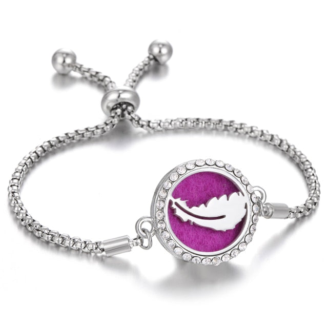 Aromatherapy Bracelet Diffuser Jewelry Christmas Adjustable Chain Tree of life Flower Aroma Braceles Perfume Locket Bracelet daiiibabyyy