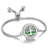 Aromatherapy Bracelet Diffuser Jewelry Christmas Adjustable Chain Tree of life Flower Aroma Braceles Perfume Locket Bracelet daiiibabyyy