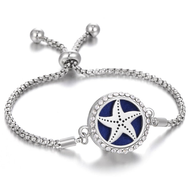 Aromatherapy Bracelet Diffuser Jewelry Christmas Adjustable Chain Tree of life Flower Aroma Braceles Perfume Locket Bracelet daiiibabyyy