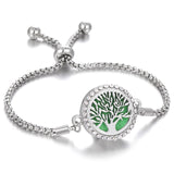 Aromatherapy Bracelet Diffuser Jewelry Christmas Adjustable Chain Tree of life Flower Aroma Braceles Perfume Locket Bracelet daiiibabyyy