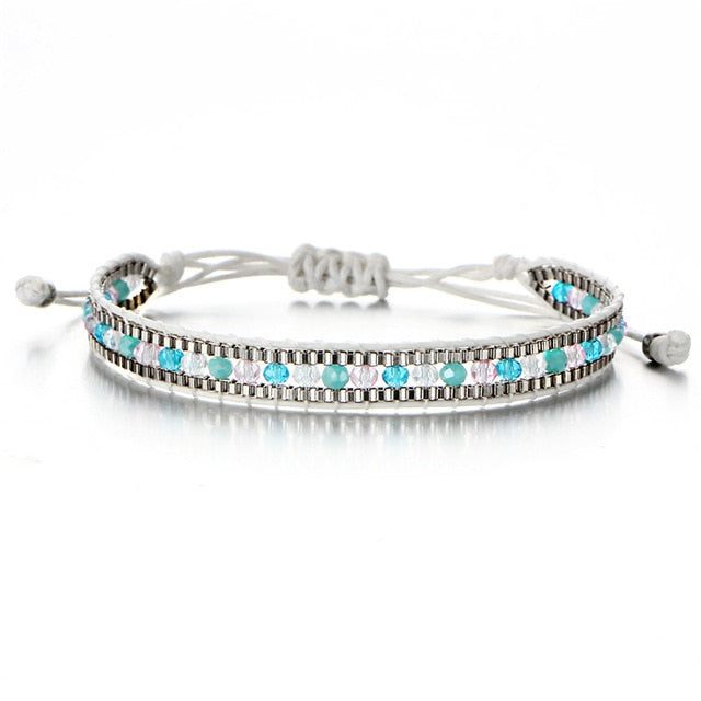 Bohemian Handmade Woven Beads Bracelet Fashion Crystal Bransoletki Damskie Bracelets For Women Charm Pulseras Mujer Jewelry Gift daiiibabyyy