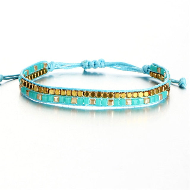 Bohemian Handmade Woven Beads Bracelet Fashion Crystal Bransoletki Damskie Bracelets For Women Charm Pulseras Mujer Jewelry Gift daiiibabyyy