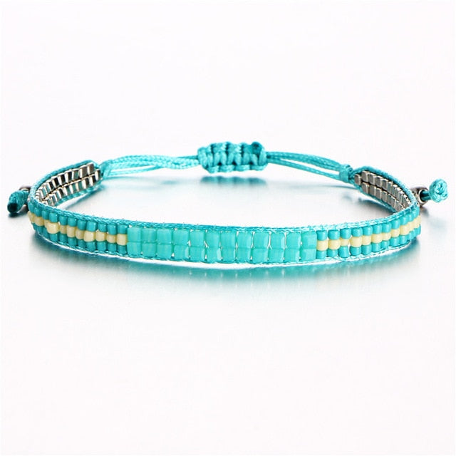 Bohemian Handmade Woven Beads Bracelet Fashion Crystal Bransoletki Damskie Bracelets For Women Charm Pulseras Mujer Jewelry Gift daiiibabyyy
