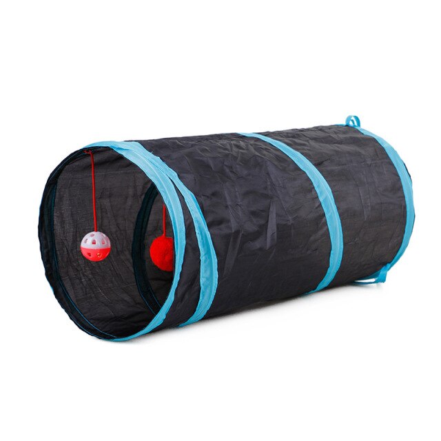 7 Color Funny Pet Cat Tunnel 2 Holes Play Tubes Balls Collapsible Crinkle Kitten Toys Puppy Ferrets Rabbit Play Dog Tunnel Tubes daiiibabyyy