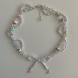 Daiiibabyyy Fashion Candy Colors Sweet Crystal Statement Necklace For Women New Choker Collares