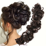 DAIIIBABYYY  -  Messy Bun Hair Piece Curly Wavy Hair Bun Scrunchies Extensions Long Ponytail Extensions Ponytail DIY Wrap Around Bun Hair